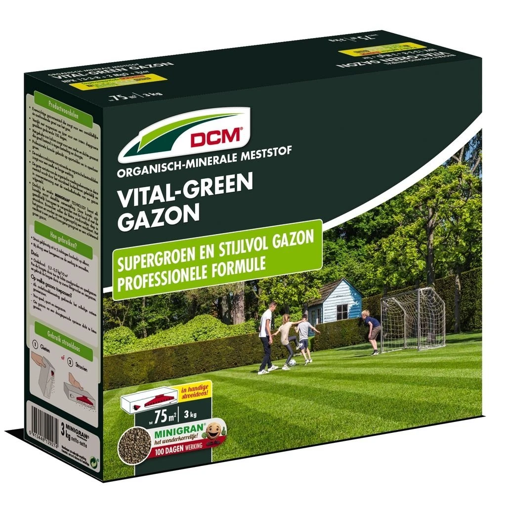 DCM Meststof Vital-Green Gazon (MG) (3 Kg) (SD) 1 DCM Meststof Vital-Green Gazon (MG) (3 Kg) (SD)
