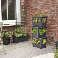 Elho Plantenbak Green Basics Stack & Grow Large Zwart -Goedkope Tuin Groei Winkel elho plantenbak green basics stack grow large zwart 800x534 620e3d4f78fb3 l
