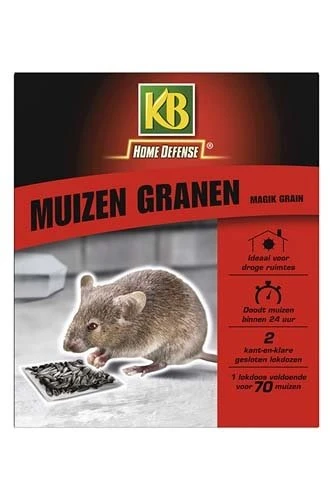 KB Muizen Lokdoos Granen 'Magik Grain' 2 Stuks 1 KB Muizen Lokdoos Granen 'Magik Grain' 2 Stuks