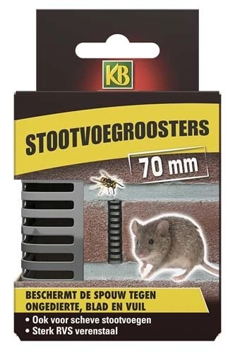 KB Stootvoegrooster RVS 70mm - 10 Stuks 1 KB Stootvoegrooster RVS 70mm - 10 Stuks